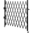 thumbnail image 4 of 7 Ft H x 7 Ft W Folding Security Gate with 360° Rolling Casters, Heavy Duty 14 Gauge Steel Accordion Door Gate, Expandable Barricade Gate with Padlock for Garage Storefront Basement Entryways, 4 of 8
