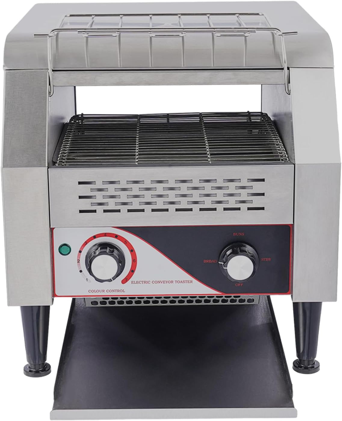 NSF Conveyor Toaster 300 Slices/Hour, Commercial Bread Toaster Bagel Toaster for Restaurant, 1700W Stainless Steel Toaster Oven for Restaurant,Buffets,House Use