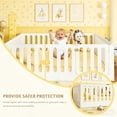 thumbnail image 4 of Bellemave Full Size Montessori Floor Bed, Solid Wood Floor Bed Frame with Fence Railings & Door, Full Playhouse Bed Frame Easy to Assembly,White, 4 of 8