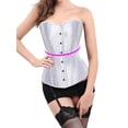 thumbnail image 1 of FALEXO Womens Waist Trainer Satin Waist Cincher Corset Women Body Shaper Girdle Trimmer Shapewear with Bones, 1 of 6