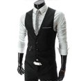thumbnail image 1 of Men Retro Peaky Blinder Business Waistcoat Slim Fit Suit Vest Jacket Coat, 1 of 2
