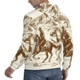 thumbnail image 6 of Wukai Western Desert Cowboys1 Print Men Hoodies Fleece Sweatshirts Long Sleeve Sweaters Pullover Fall Outfits Winter Clothes-Large, 6 of 7