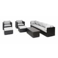 thumbnail image 1 of Innesbrook Collection Ensemble de conversation de patio en aluminium 9 pièces avec coussins gris, 1 of 2