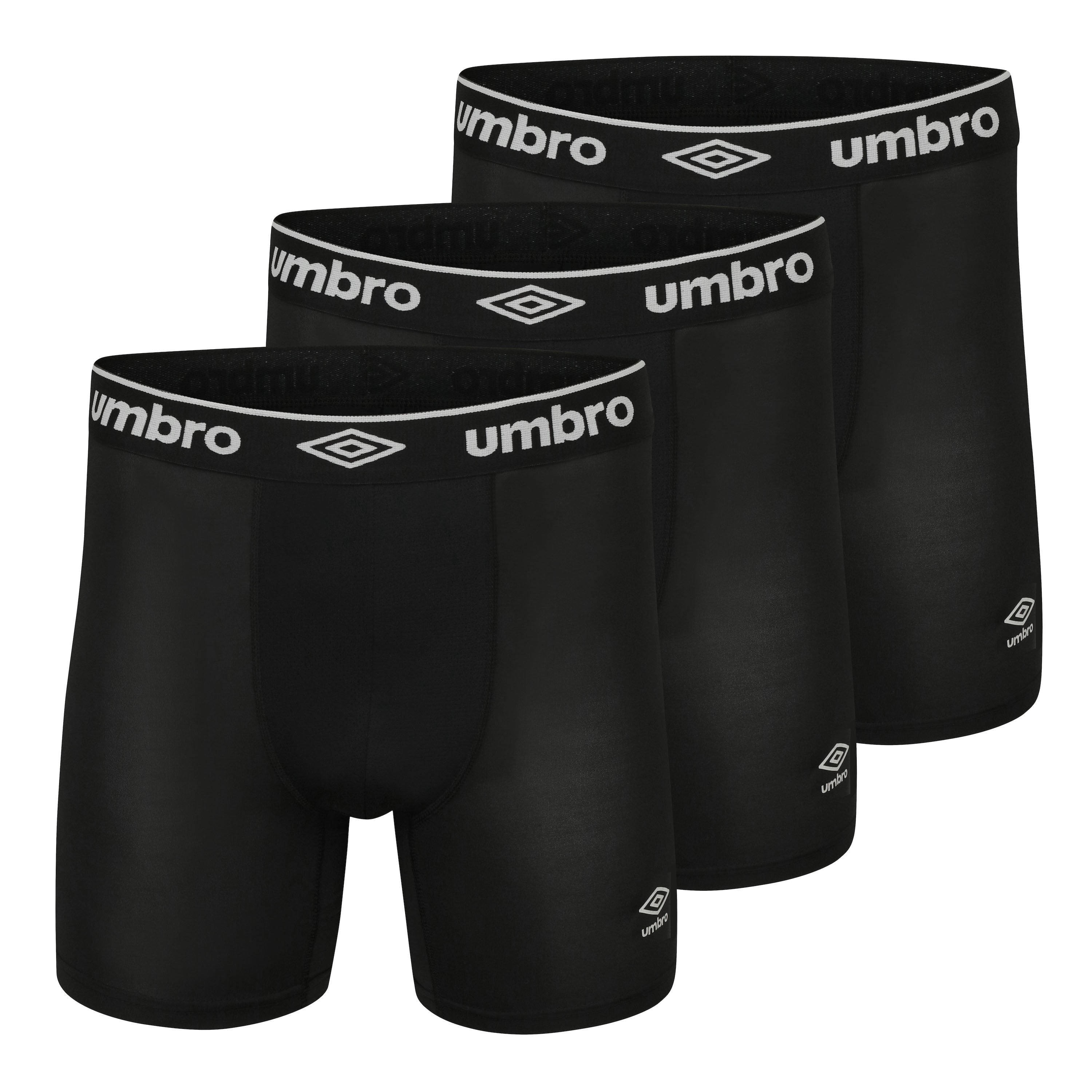 Archaïsch wazig Neuken Umbro Men's Athletic Stretch 6" Boxer Briefs 3-Pack, Black, Medium -  Walmart.com