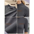 thumbnail image 4 of PINKSIR Tshirts for Women Mock Neck Short Sleeve Casual and Turtleneck for Summer Dark Gray L, 4 of 8