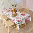 thumbnail image 4 of Pioneer Flower Floral Print Pattern Rectangle Tablecloth 60"x102",Waterproof Polyester Rectangle Table Cloth, Wipeable Spillproof Polyester Tablecloth for Dining, Camping, Indoor and Outdoor, 4 of 6