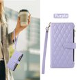 thumbnail image 5 of Allytechgroup Stylish iPhone 8 Plus/ 7 Plus Case Wallet with Card Slots and Zipper Pocket, Hand Wrist + Crossbody Strap RFID Blocking Girls Women Phone Case for Apple iPhone 8 Plus/ 7 Plus,Lightpurple, 5 of 9