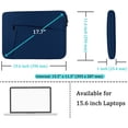 thumbnail image 5 of Laptop Sleeve Case 15.6 inch, Durable Shockproof Protective Computer Carrying Cover with Front Pocket, Briefcase Handbags Laptop Bag for 15.6 inch HP, Dell, Acer, Asus, Notebook, Blue, 5 of 14
