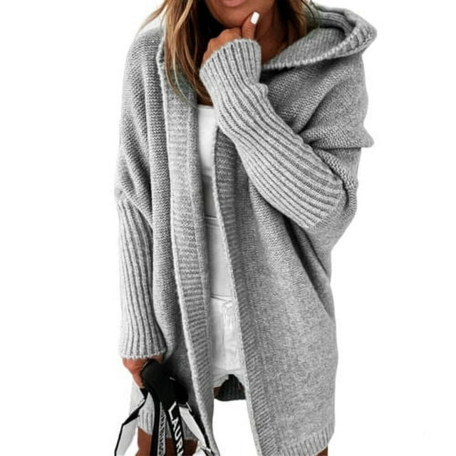 Womens Knitted Cardigan Chunky Open Front Sweater Coat Winter Overcoats