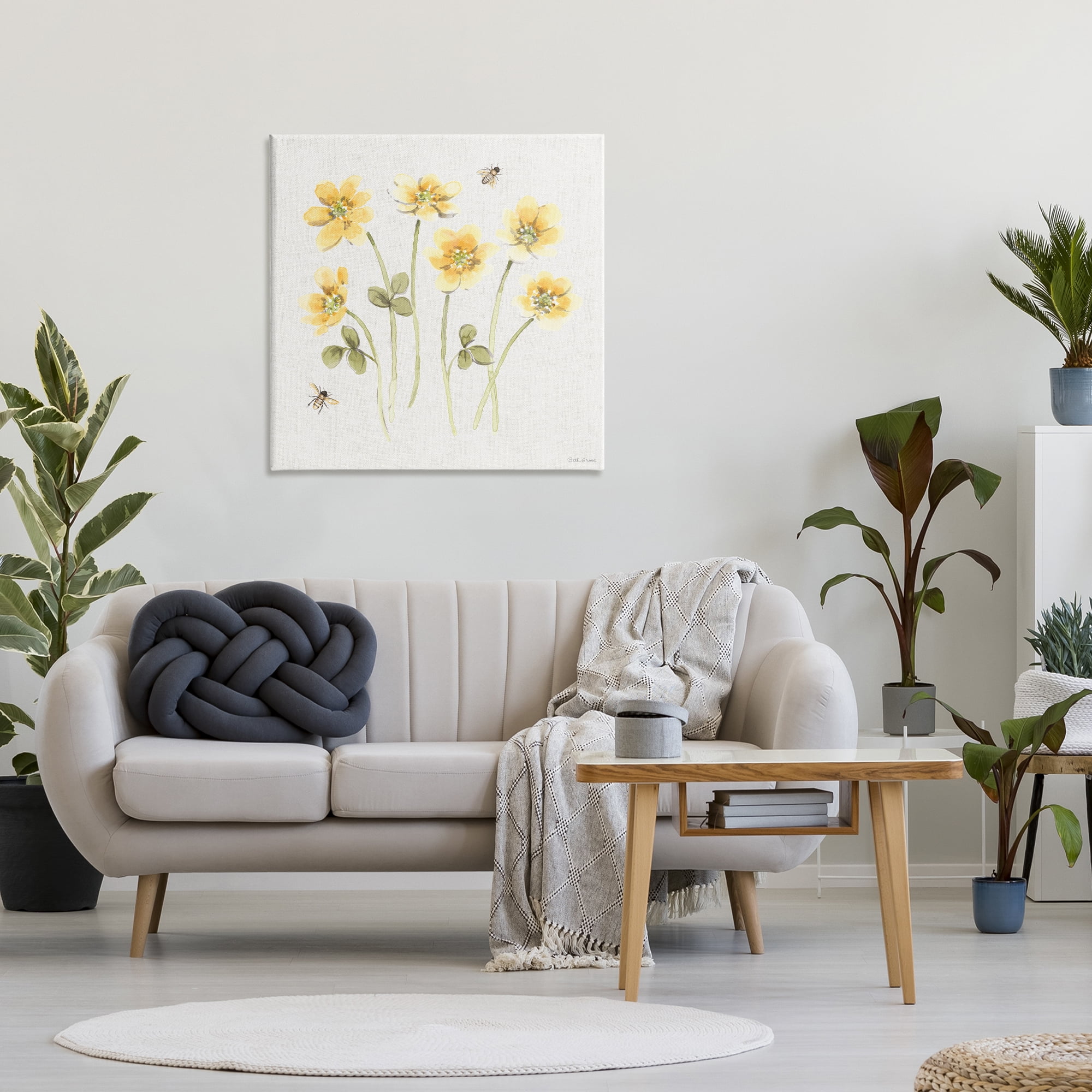 Stupell Industries Sweet Honey Wildflowers Canvas Wall Art, design by Beth Grove