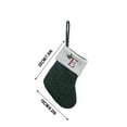 thumbnail image 5 of Green 26 Letter Embroidered Knitted Christmas Stockings,7.8 Inches Mini Green Knitted Stocking with White Cuff Decorations,Fireplace Hanging Stockings for Xmas Party Decor, 5 of 5