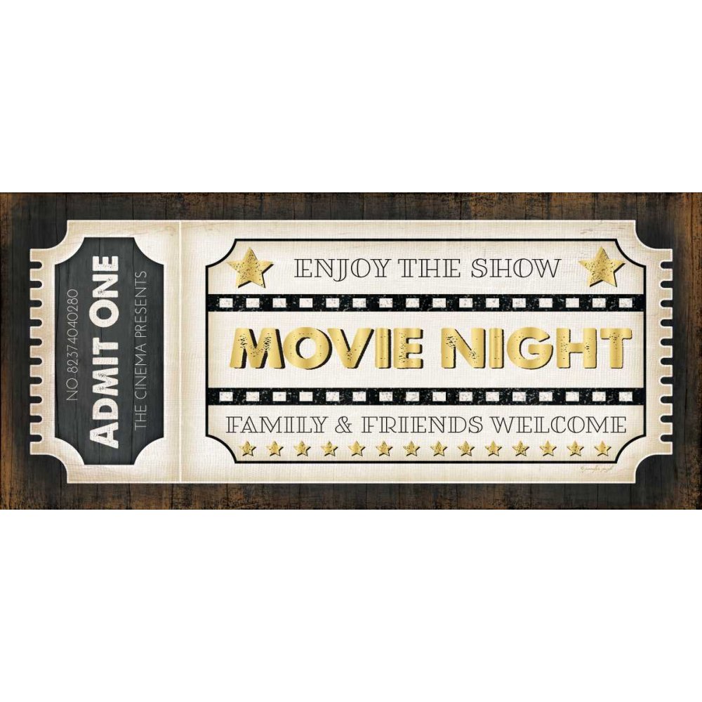 movie ticket poster print by jennifer pugh 24 x 48