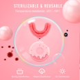 thumbnail image 5 of Cepillo de dientes para niños en forma de U NQ Rosa S Suave 360° Silicona 2 a 6 años, 5 of 5