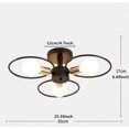 thumbnail image 3 of H.F Artsy 3-Light Modern Ring Jhumar Pendant Ceiling Chandelier Light For Bedroom | Kitchen Island | Diwali Decoration (Bulb Not Included) - Metal, 3 of 4