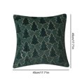 thumbnail image 4 of Fundas Almohada para Navidad Funda Felpa Suave Cojín Sofá () Verde, 4 of 9