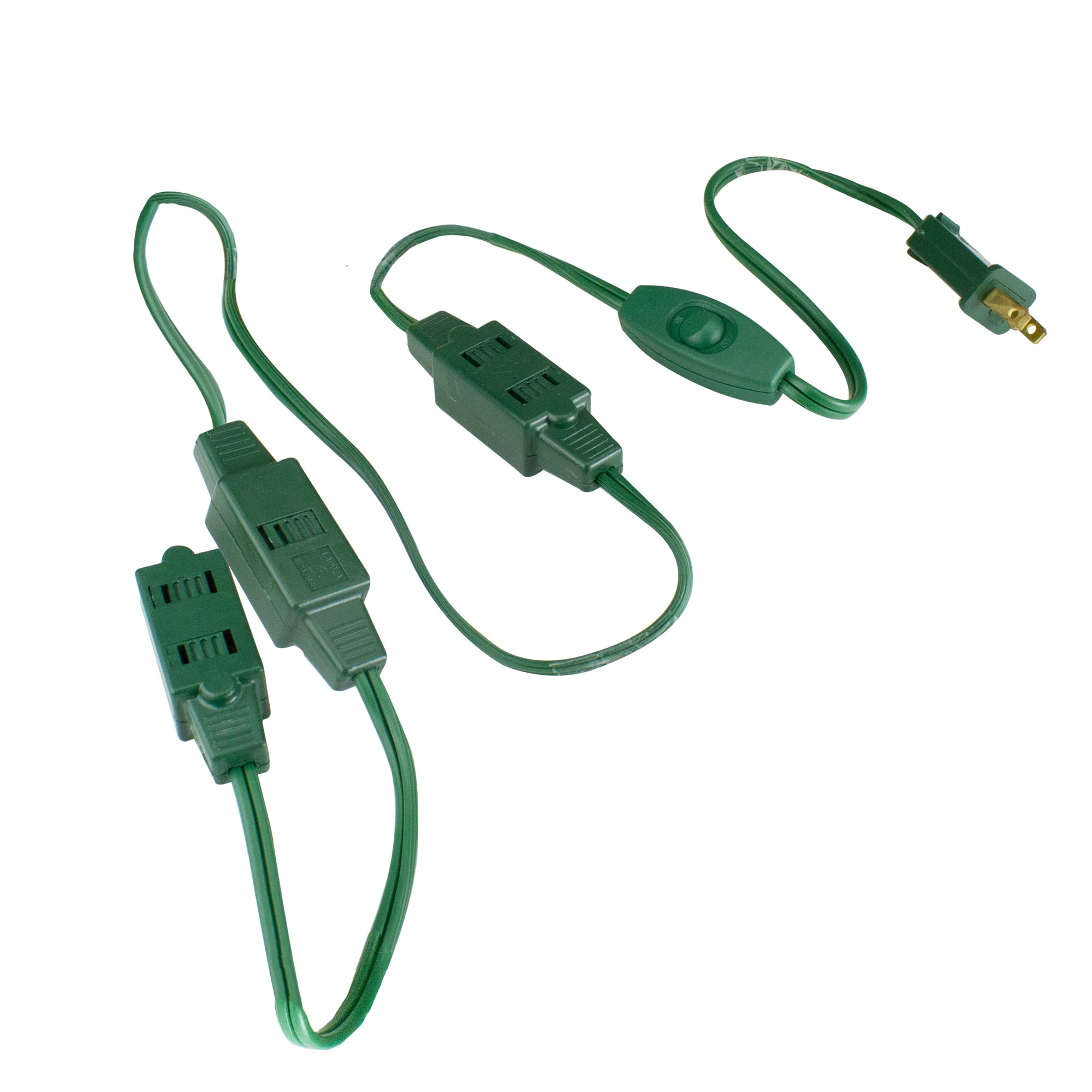 15 Ft, Green Coleman Cable 2189 Woods Extension Cord For Christmas Or Holiday Lights With 9 Outlets For Indoors