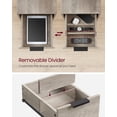 thumbnail image 6 of Side Table with Charging Station, Narrow End Table with 2 Drawers, Slim Nightstand and Bedside Table with Storage Greige and Black, 6 of 10