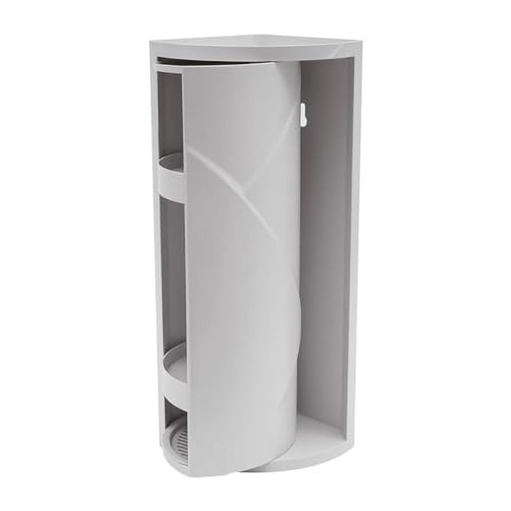 Bathroom Corner Organizer, 3 Tier Bathroom Corner Shelf Countertop Rotating Corner Wall Cabinet, Multifunction Bathroom Organizers and Storage Corner for Shower Products, Cosmetics