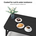 thumbnail image 5 of Ktaxon 36"x18.5" Folding Side Table, Lightweight Patio Side Coffee Table, Metal Steel Rectangular Outdoor End Table, Easy to Store, Perfect for Indoor Living Room Lawn Porch,  Black, 5 of 9