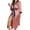 Pink, variant on Kaemgyyd Plus Size Satin Robes for Women Soft Silk Kimono Long Bathrobe Lightweight 3/4 Sleeve Sleepwear Loungewear