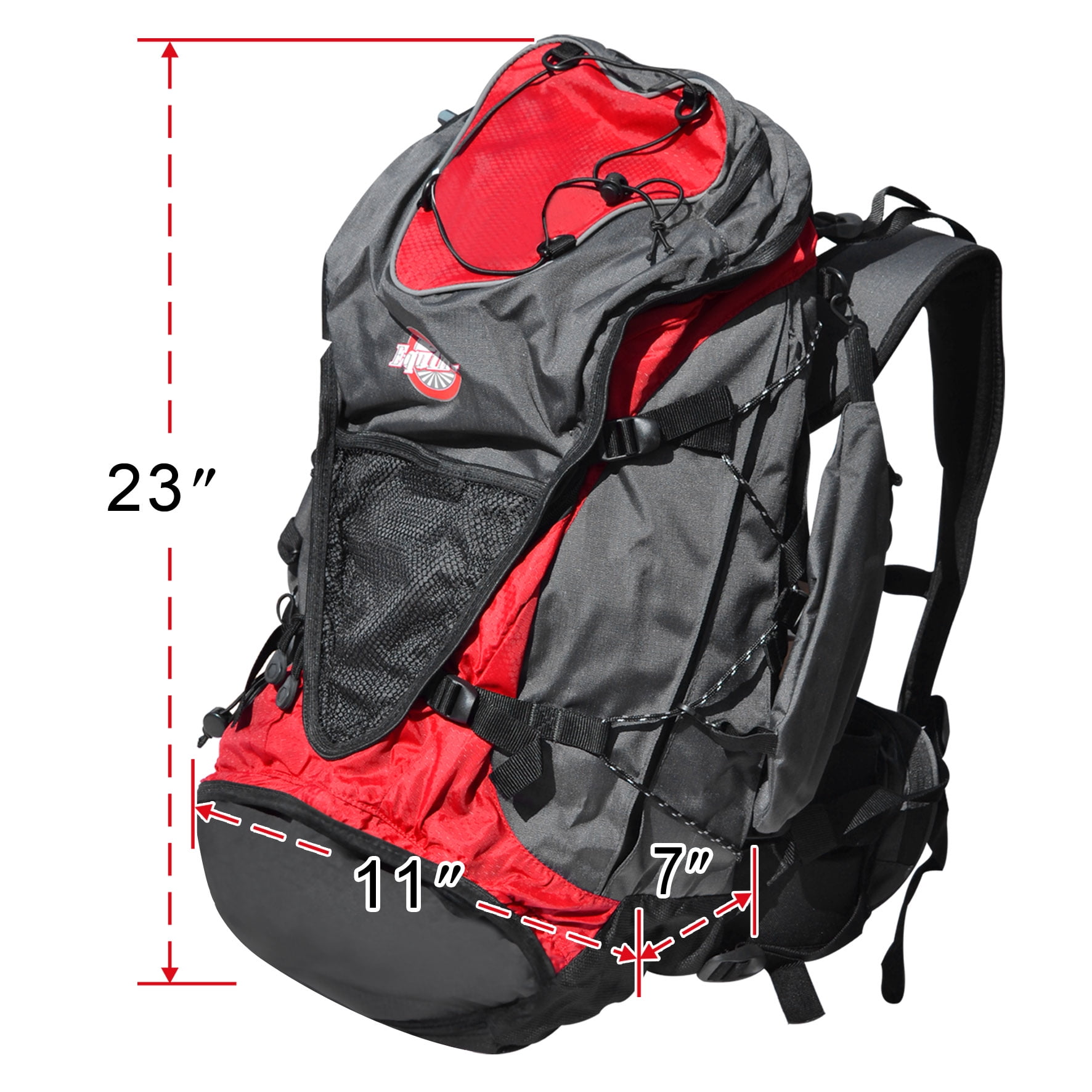 Sunrise Heavyduty Waterproof Travel Hiking Backpack Women Men Mountaineering Rucksack(Red)