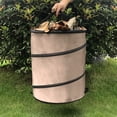 thumbnail image 2 of LizeaLucky 10 Gallon Foldable Outdoor Oxford Cloth Garbage Can with Zippered Lid, Beige, 2 of 9
