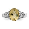 thumbnail image 5 of Sterling Silver Rhodium Diam. & Lemon Quartz Ring QR3043LQ, 5 of 5