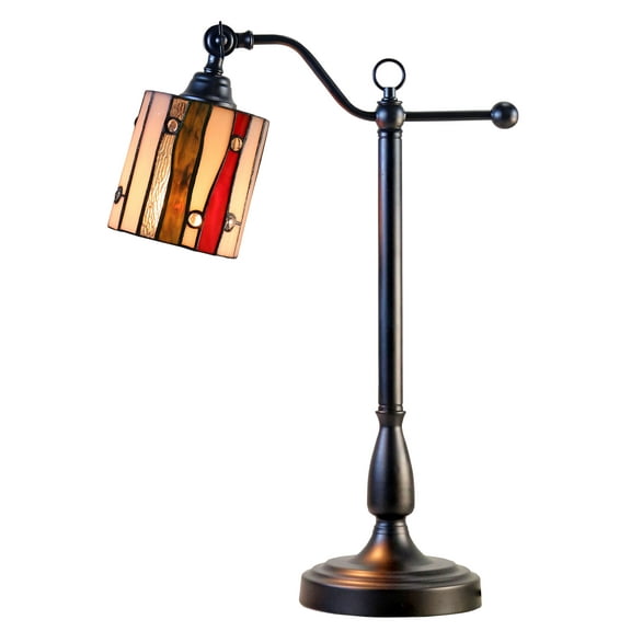 El Anza 24" Tall Handmade Tiffany Desk Lamp