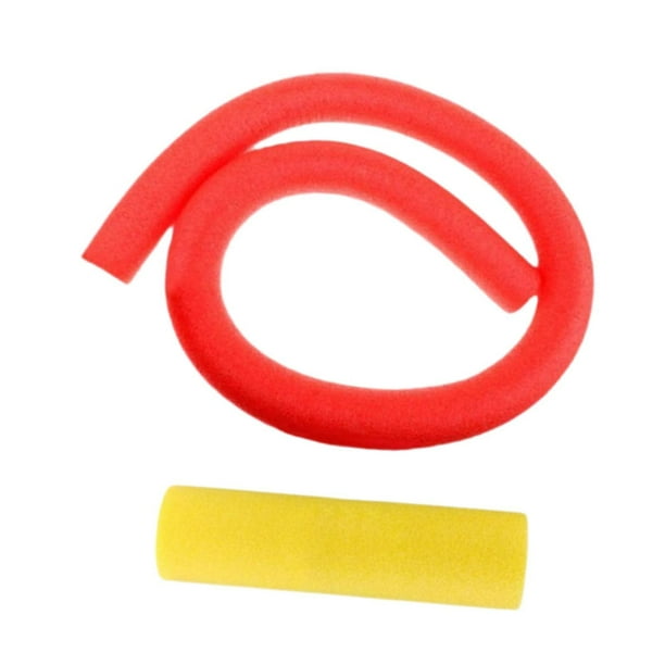 Fideos de piscina reutilizables, versátiles, flexibles, ligeros, juguetes acuáticos prácticos. Rojo Amarillo
