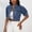 *Dark Blue, variant on Women's Cropped Denim Jacket, Casual Lapel Button Down Jean Coat, Short Sleeveless Outwear Dark Blue,Womens Plus L