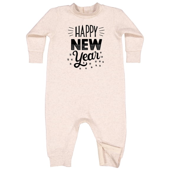 Inktastic Happy New Year in Hand Lettering Baby Fleece Romper