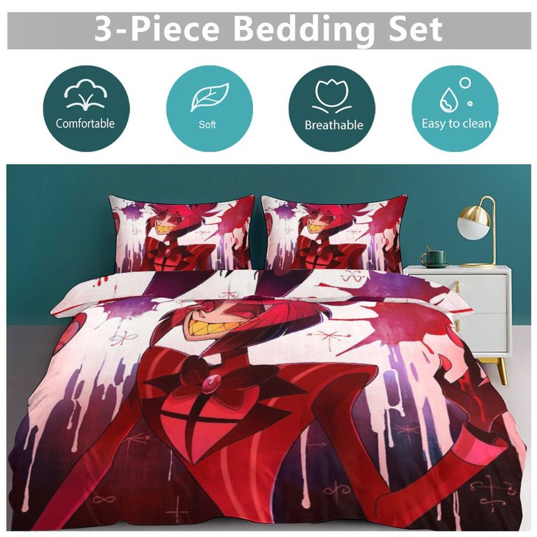 Gestreepte dekbedset - 2-persoonsbed - BLAUW - Wonen - 35.00