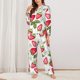 thumbnail image 2 of Balery Strawberry1 Conjunto de Pijama con Estampado para Mujer, Conjunto de Dos Piezas con Manga Larga, Ropa de Dormir Suave con Bolsillos, Pijamas Cómodos-Large, 2 of 7