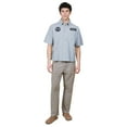 thumbnail image 4 of Brooklyn Cloth Men's Cropped Bedstuy Motor Club Shirt, Short Sleeve, Button-Up, Quarry, X-Large, 4 of 4