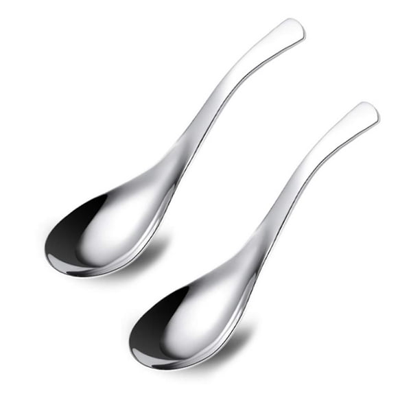 ERCRYSTO Stainless Steel Spoon Soup Spoon Coffee Spoon Desert Spoon etc. Light Weight and Small Size Especially Suitable for Toddlers Children Espresso etc. (2PCS)
