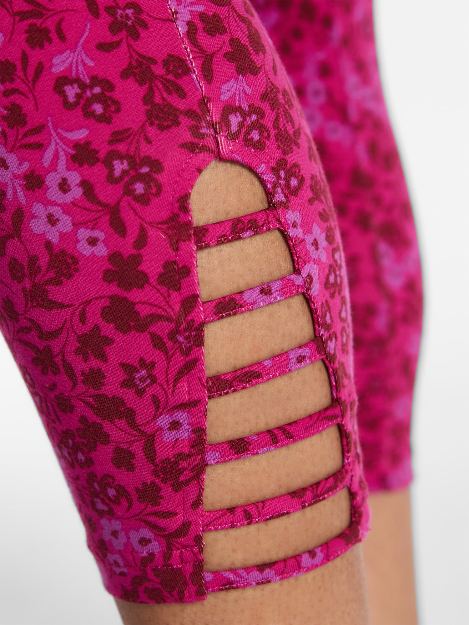 Terra & Sky Women's Plus Capri Ladder Leggings, Sizes 0X-5X