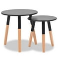 thumbnail image 6 of vidaXL Side Tables 2 pcs Gray Solid Pinewood, 6 of 12