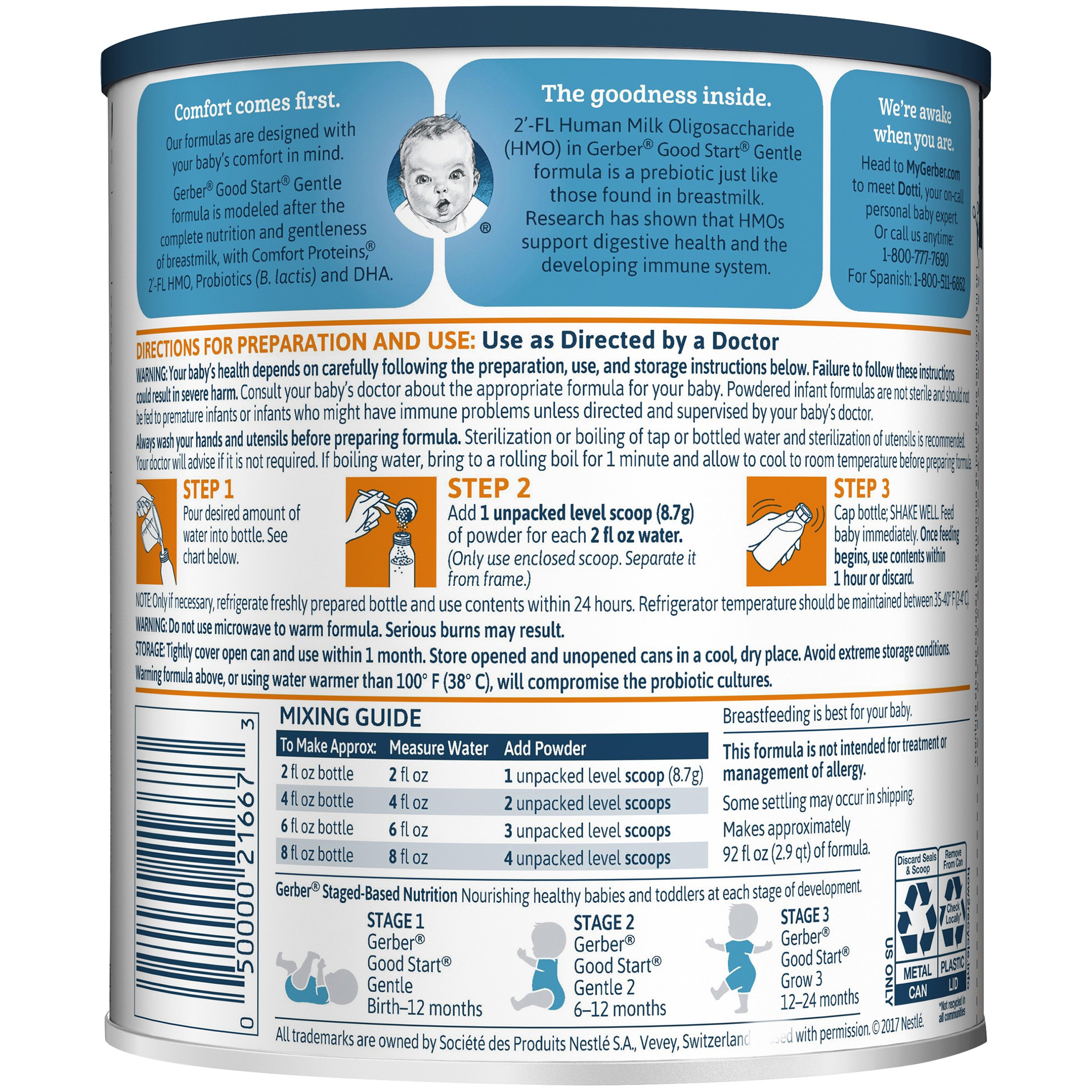 Gerber Good Start Gentle Hmo Non Gmo Powder Infant Formula Stage