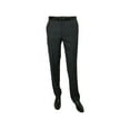 thumbnail image 6 of Mens MANTONI Flat Front Pants 100% Wool Super 140's Classic Fit 46306-3 Charcoal, 6 of 11
