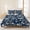 MidnightBlue White, variant on 3 Pieces King Quilt Set,Pastoral Swirling Flowers Soft Bedding Sets with 1 Quilt & 2 Pillow Shams,Blue and White Summer Bedspread Lightweight Coverlet Comforter for All Season