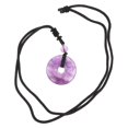 thumbnail image 2 of Natural Crystal Pendant Chinese Safe Stone Necklace For Jewelry Lovers 1Set Delicate Traditional Round Design In Purple Color, 2 of 4