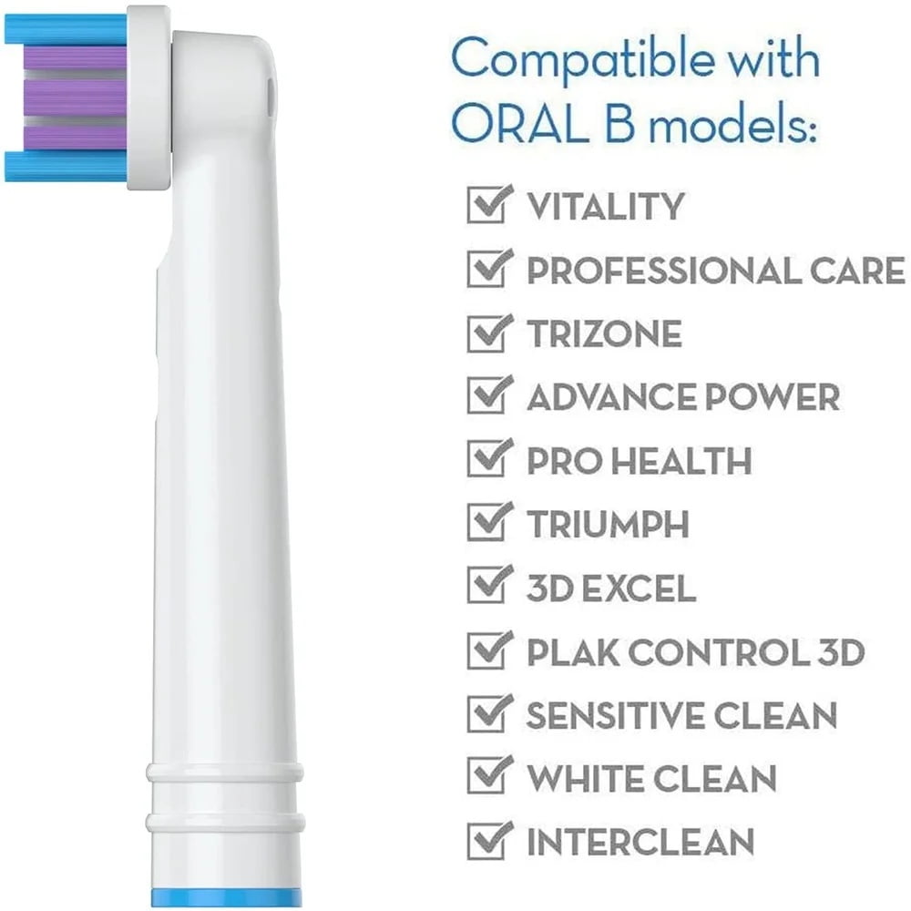 12Pcs Replacement Electric Toothbrush Heads Accessories Compatible for Oral-B 3728 3738 3744 3757,Teeth