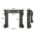 thumbnail image 2 of Creative Co-Op Ornate Decorative Fireplace Mantel, Distressed Black, 2 of 7