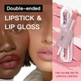 thumbnail image 4 of Long-Lasting Smudge-Proof Lipstick - Shade C A3 - 2 in 1 Lipstick & Liquid Lipstick Double Ended Lip GLōss and Lipstick Finish Long Lasting Velvet Lip GLōss Colorful Multifunctiona Makeup Organizers, 4 of 9