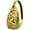 Smiling Owl Pa, variant on Tribal Style Sling Backpack Lightweight Travel Crossbody Bag for Women Men, Minimalist Vintage Design