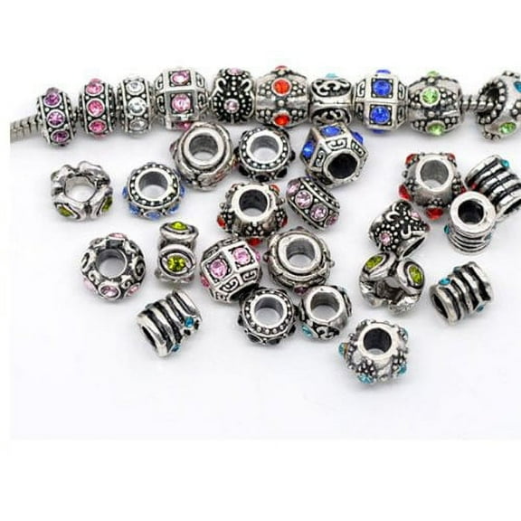 Twenty Assorted  Bead Charms for Snake Chain Bracelet