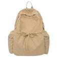 thumbnail image 3 of Lightweight Backpack Lightweight Nylon Backpack for Middle Teen Boys and Girls Outdoor Sport Sackpack with Drawstring Bow Knapsack Coffee, 3 of 5