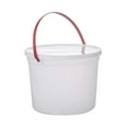 thumbnail image 3 of 5 Quart Pails with Handle - 10 Pack HDPE Buckets - Natural Plastic Pails with Lids - Food Grade Dishwasher Safe - Industrial & Home Use, 3 of 7