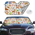 thumbnail image 2 of Kdxio Animal Cartoon Style Print Windshield Sun Shade,UV Rays and Sun Heat Protection,Sunshade for Car Windshield,Car Shade Front Windshield - Medium, 2 of 6