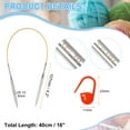thumbnail image 2 of Uxcell 2pcs Knitting Needles Size US 10(6mm) Circular Needle 16 Inch(40cm) Round Metal Stainless Steel Needle with Markers for Handmade Projects DIY Knitting, 2 of 7